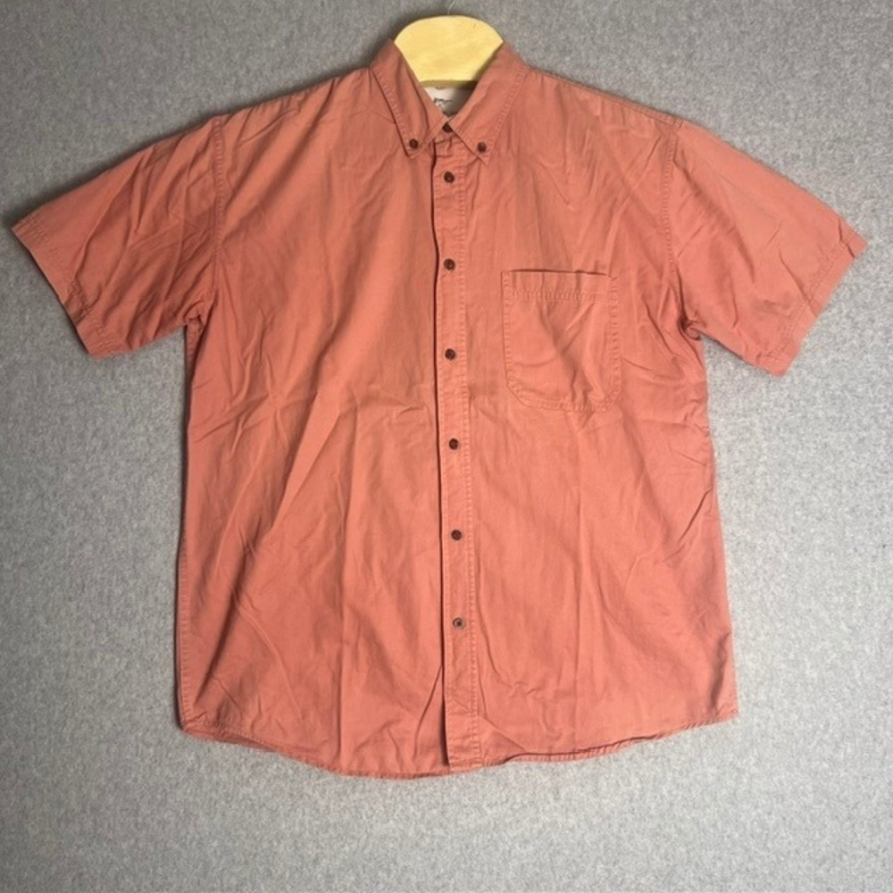 Reel Legends Performance Fishing Button Up‎ Short Sleeve Shirt Size Large